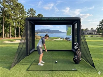 Puhallettava golfsimulaattorikotelo